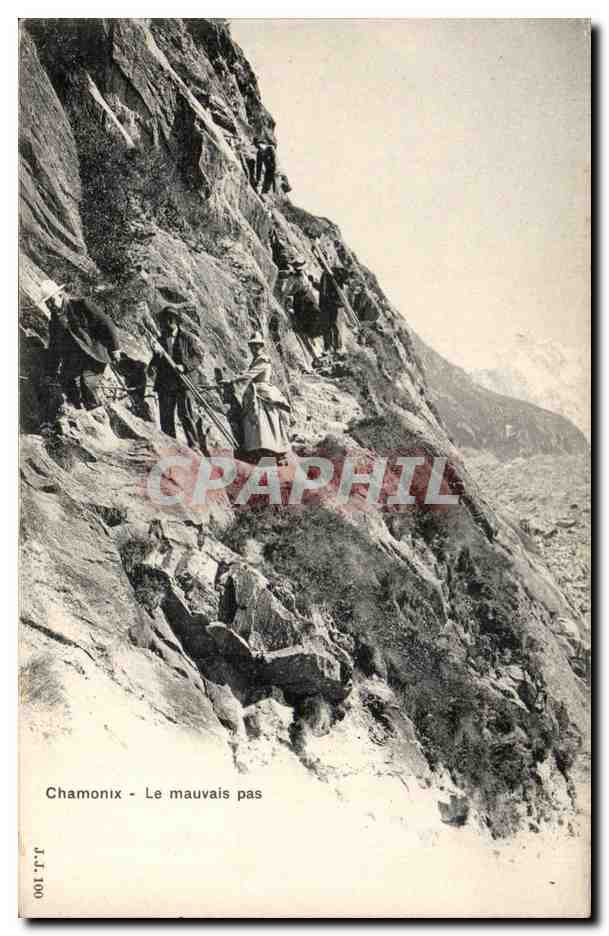 CPA Chamonix le mauvais pas alpinisme alpniste