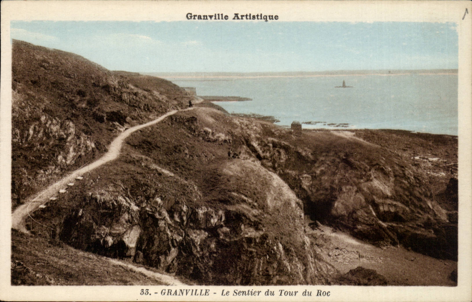 Granville Artistique — Le Sentier du Tour du Roc — Édition A. Bernard, Granville