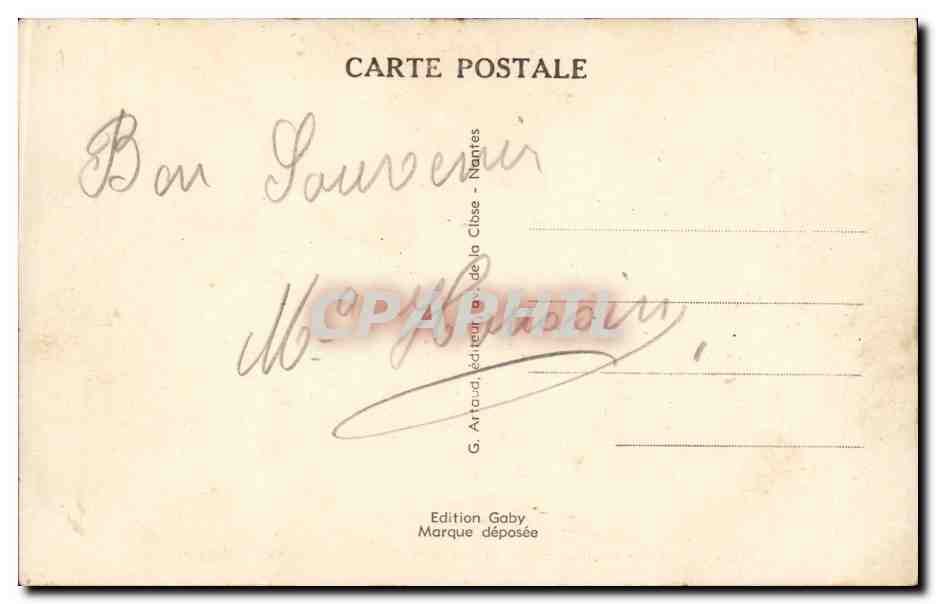 Laval — La Roseraie du Jardin de la Perrine et vue sur la Mayenne — G. Artaud, éditeur de la Cibse, Nantes — Reverso