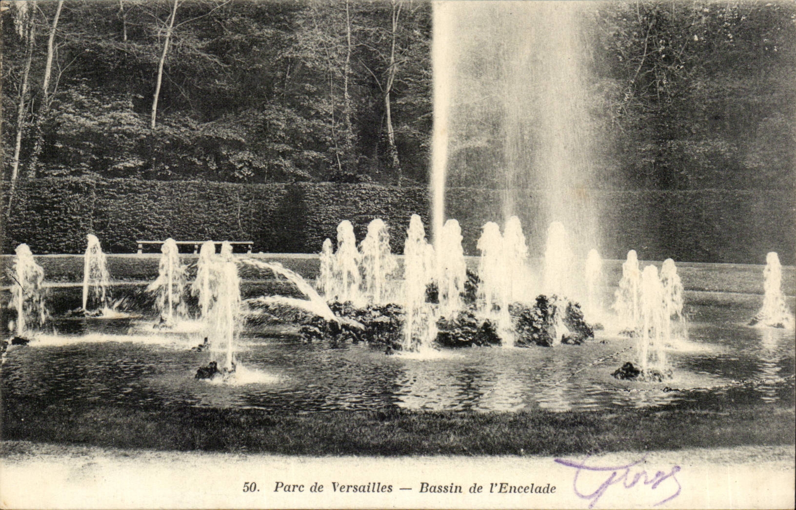 CPA Parc de Versailles Bassin de L'encelade