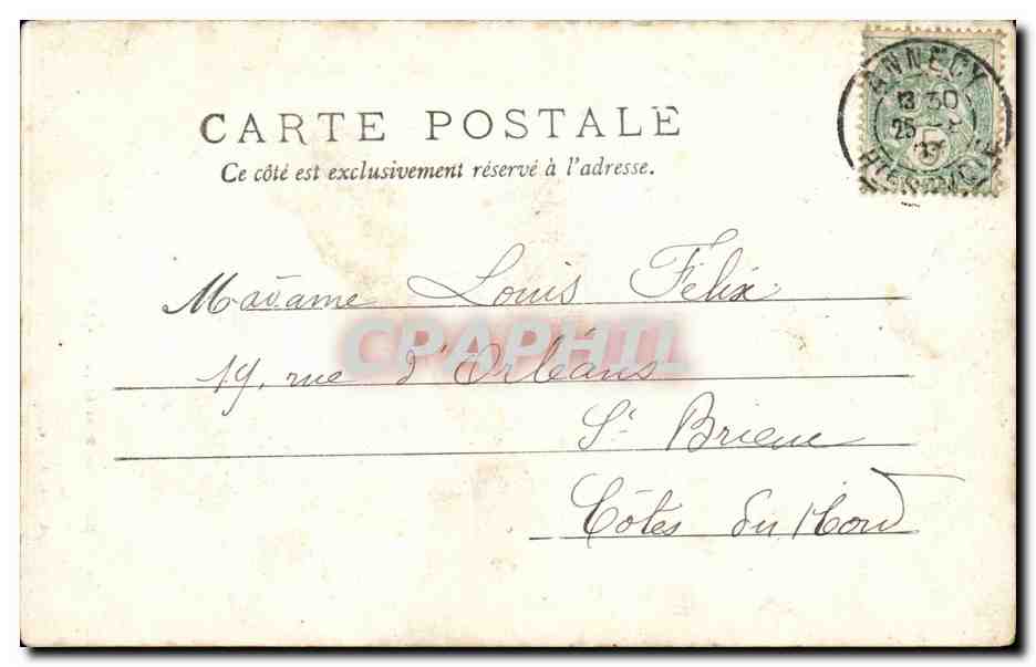 CPA Entree du pont de la Caille — Rückseite