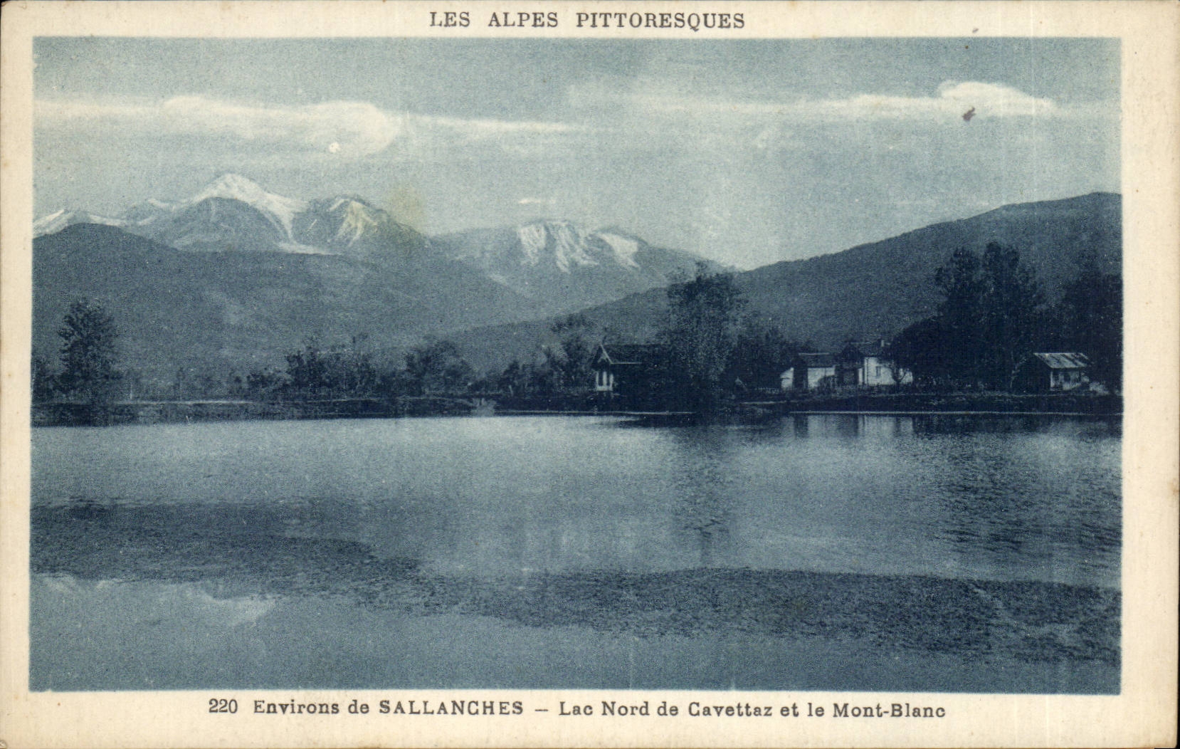 CPA Environs de Sallanches Lac Nord de Cavettaz et le Mont Blanc