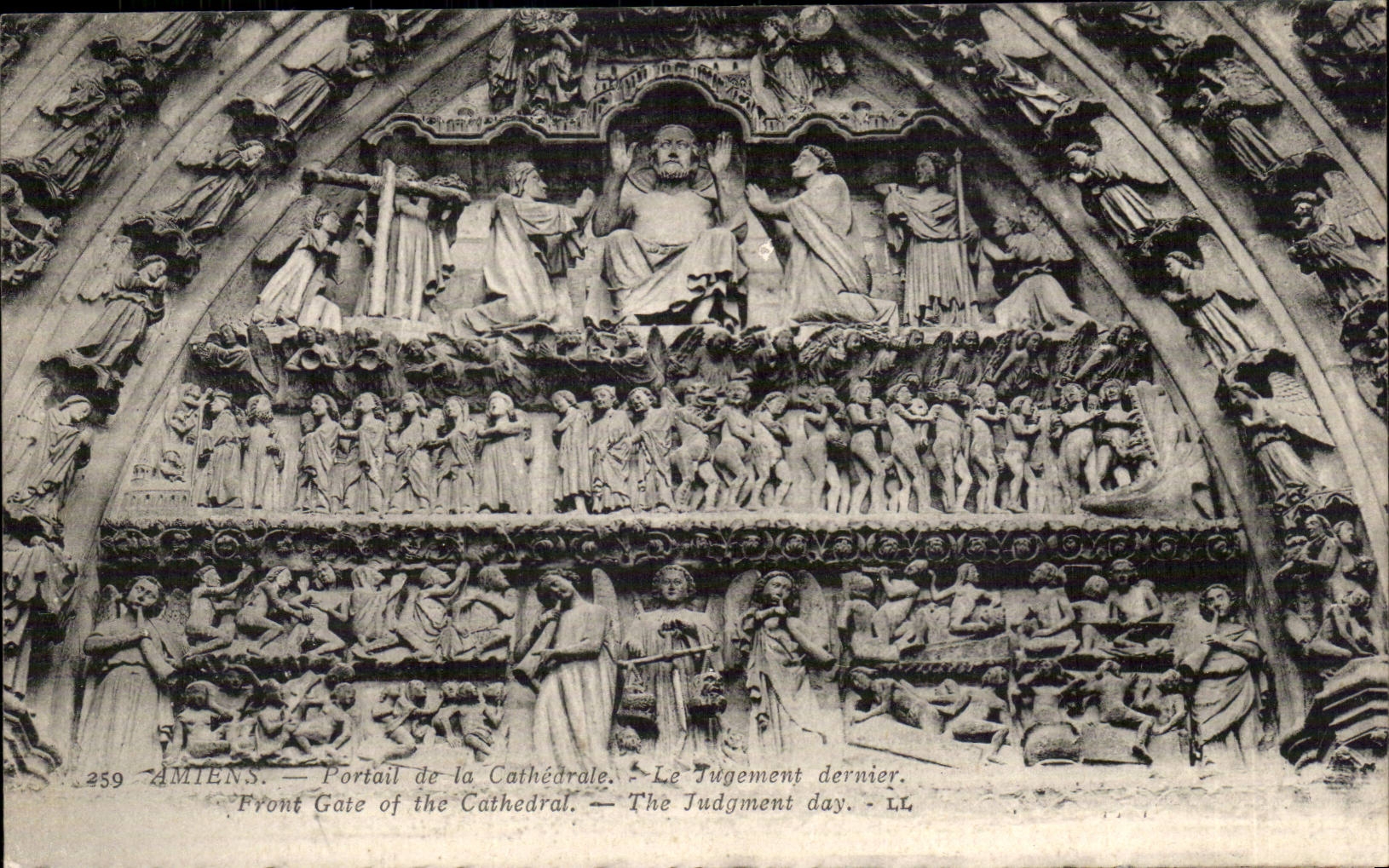 CPA Cathedrale d'Amiens Portail Jugement dernier 