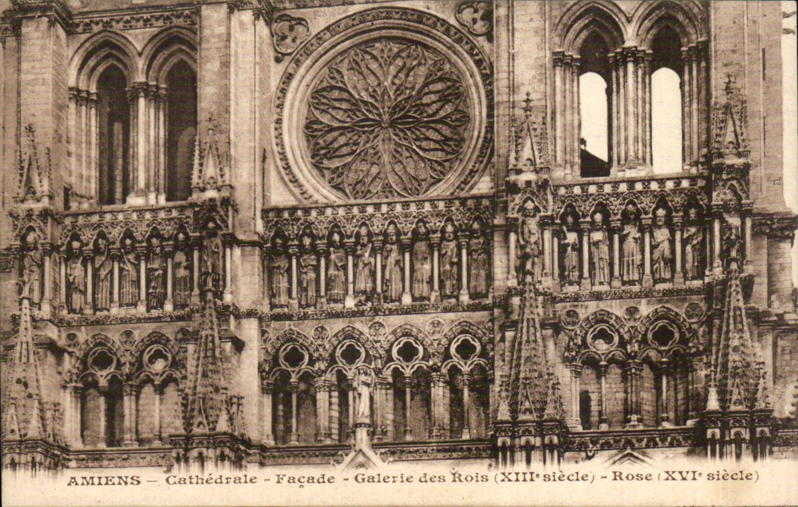 CPA Cathedrale d'Amiens Galerie des rois