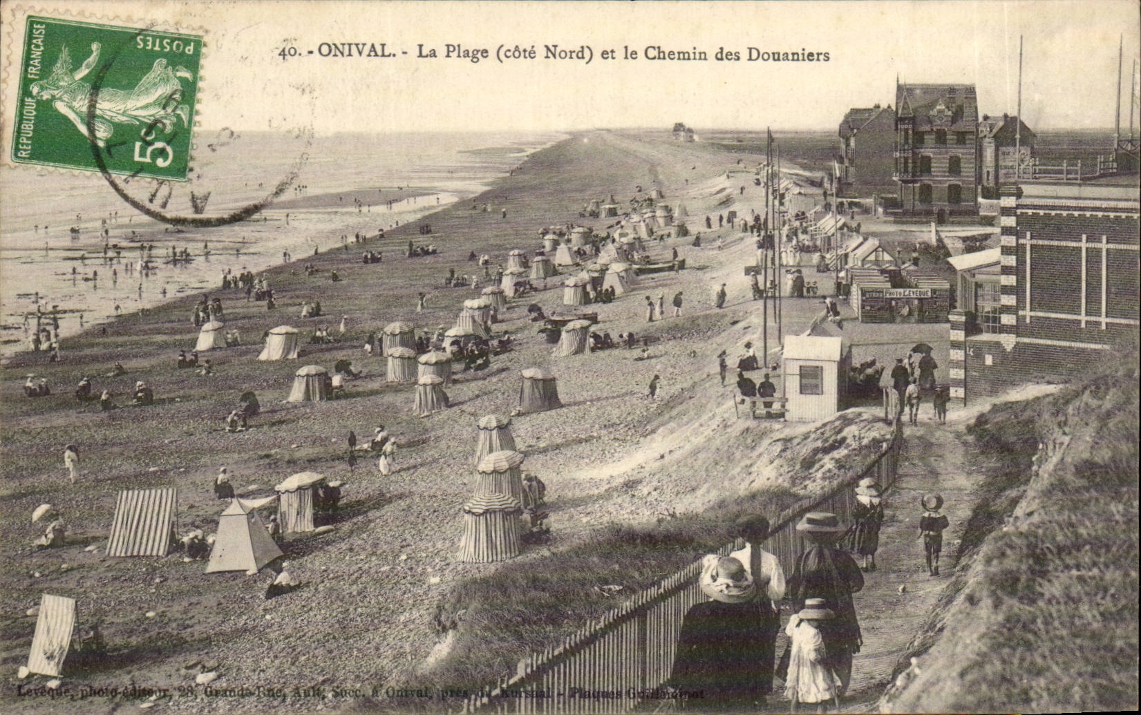 CPA Onival La page (cote nord) et la chemin des douaniers