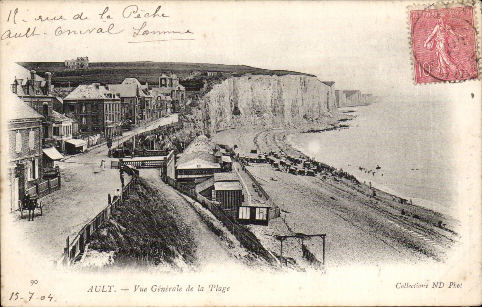 CPA Ault Onival sur mer Vue generale de la plage