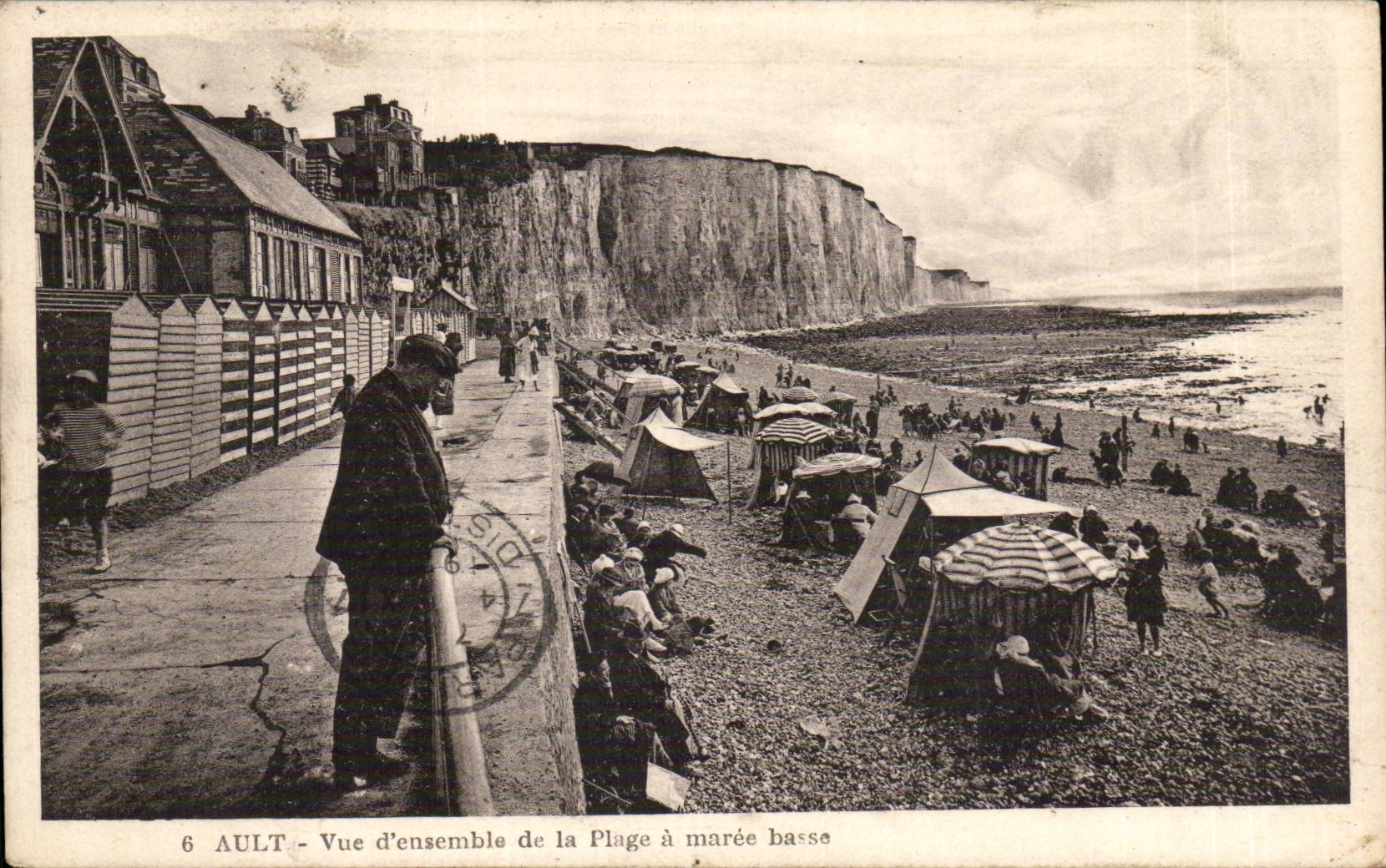 CPA Ault Onival sur mer Vue d'ensemble de la plage a maree basse
