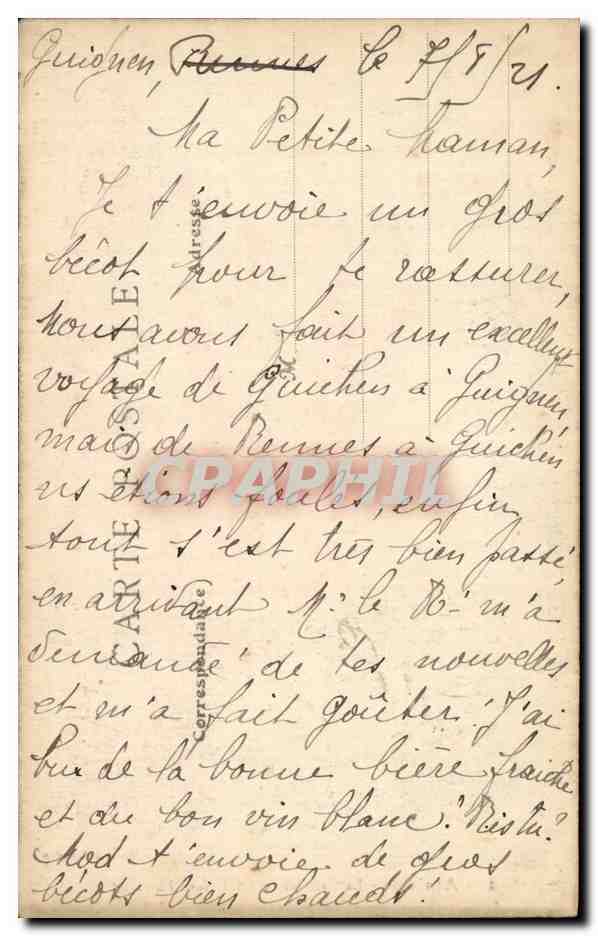 CPA Amiens la cathedrale L'enfant pleureur Ange angel — Rückseite