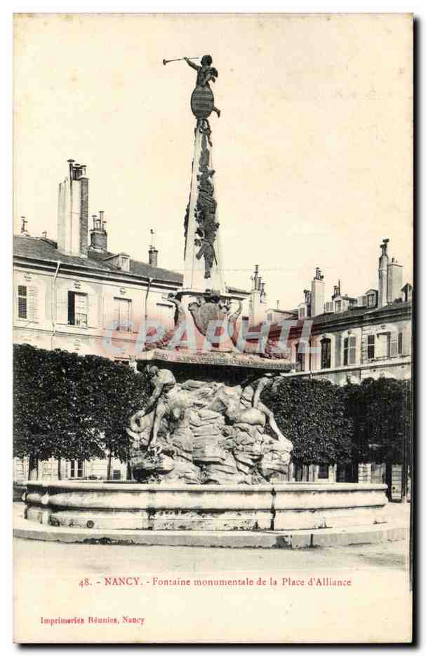 CPA Nancy Fontaine monumentale de la place d'alliance