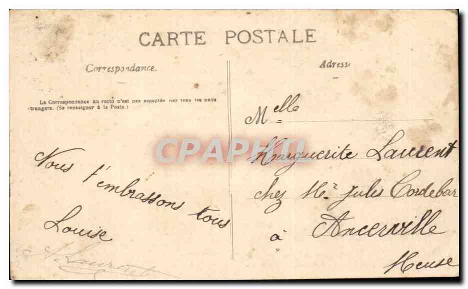 CPA Nancy Place Stanislas et le theatre — Verso
