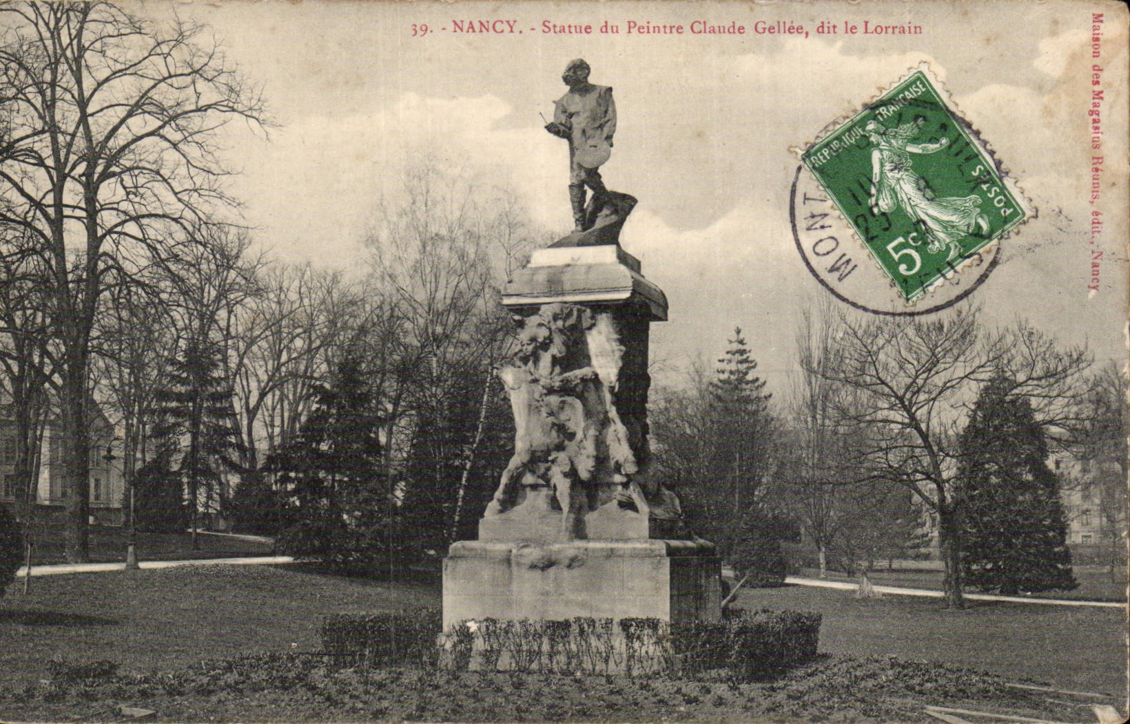CPA Nancy Statue du peintre Claude Gellee dit le lorrain