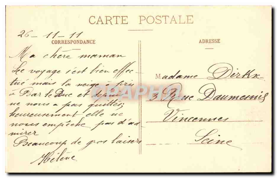 CPA Nancy Arc de TRiomphe — Rückseite
