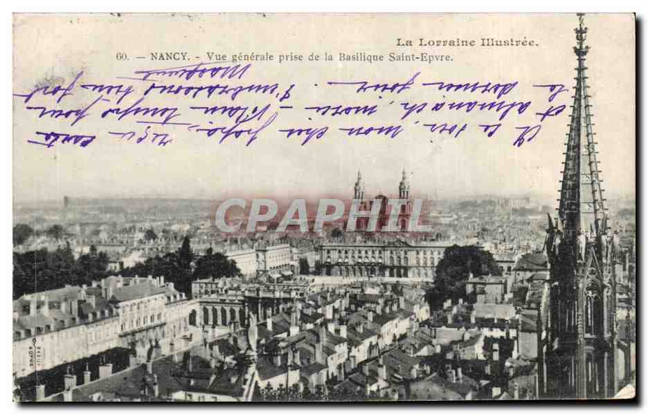 CPA Nancy Vue generale prise de la basilique Saint Epvre