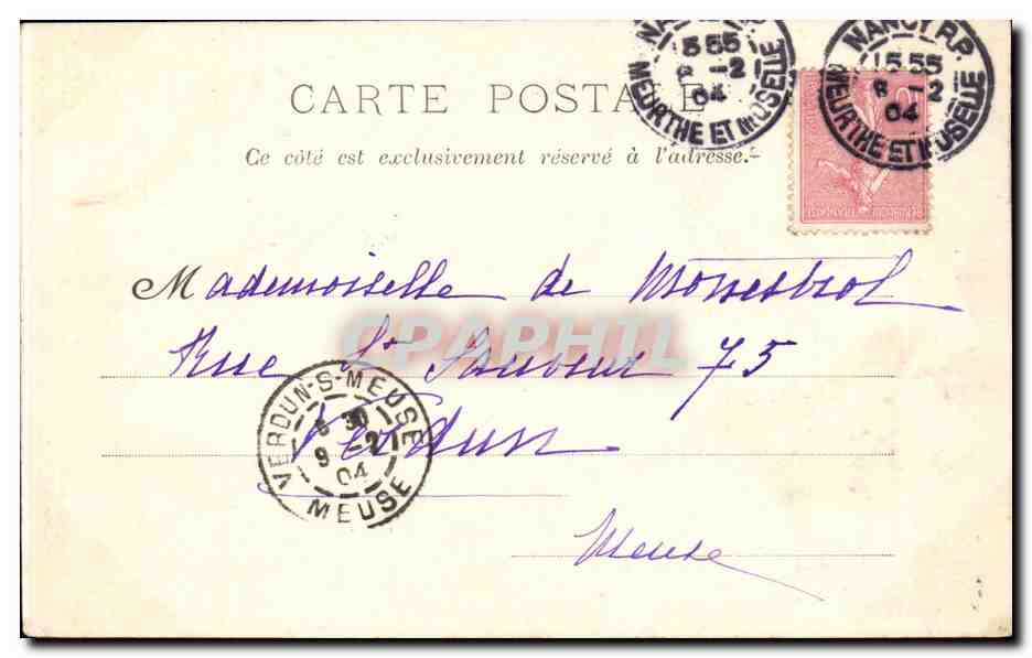 CPA Nancy Vue generale prise de la basilique Saint Epvre — Verso