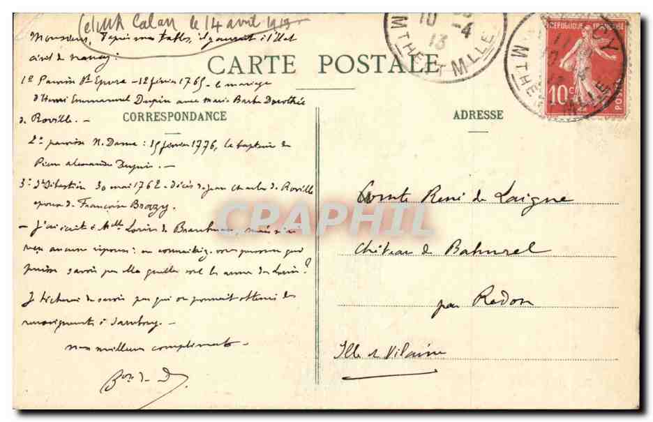 CPA Nancy Hotel de Dumast — Verso