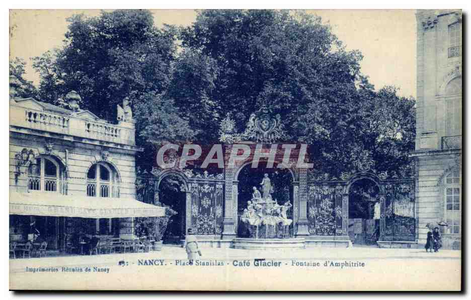 Nancy CPA Place Stanislas Cafe Glacier Fontaine d'Amphitrite