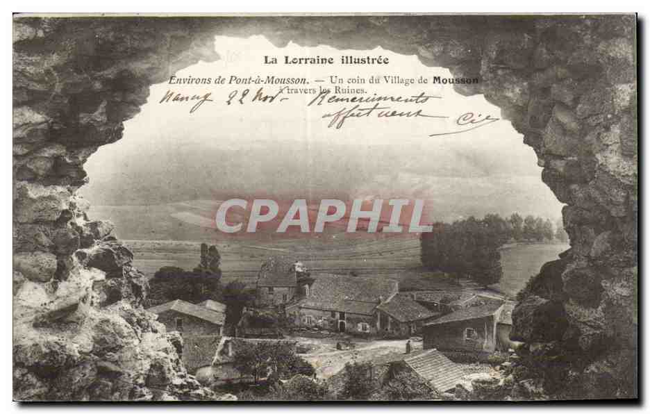 Mousson — Un coin du Village travers les Ruines — La Lorraine illustrée