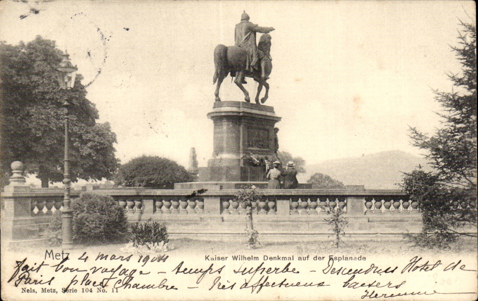 CPA Metz Kaiser Wilhelm Denkmal auf der esplanade
