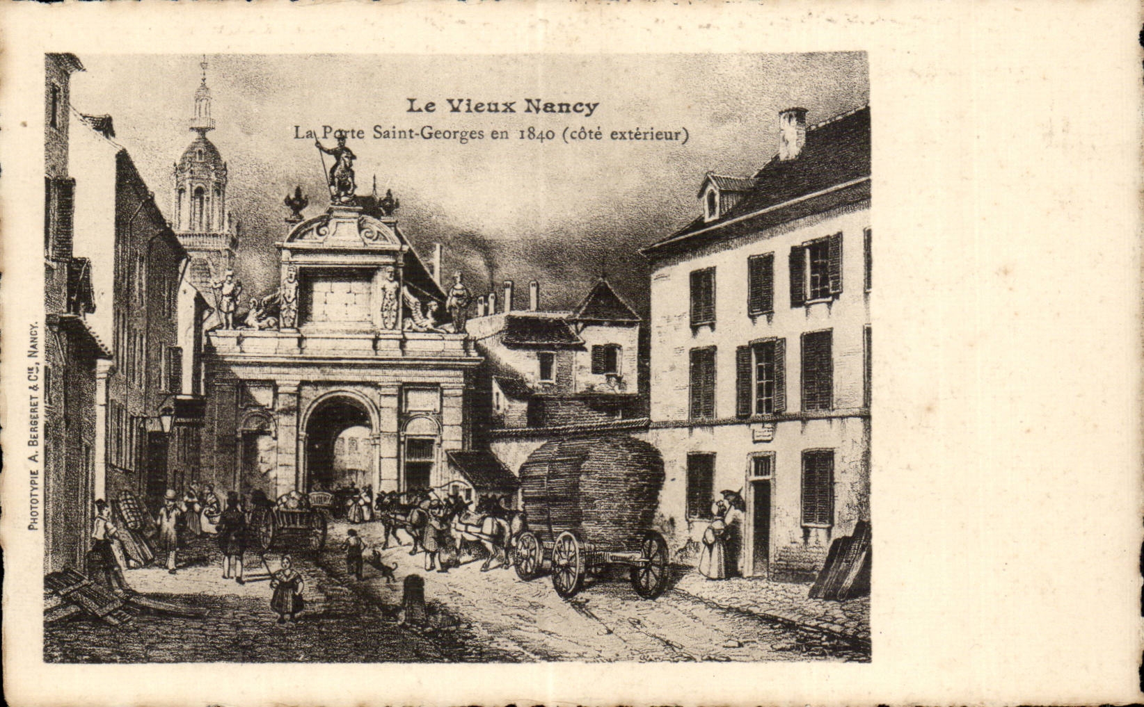 CPA Le vieux Nancy La porte Saint Georges en 1840 