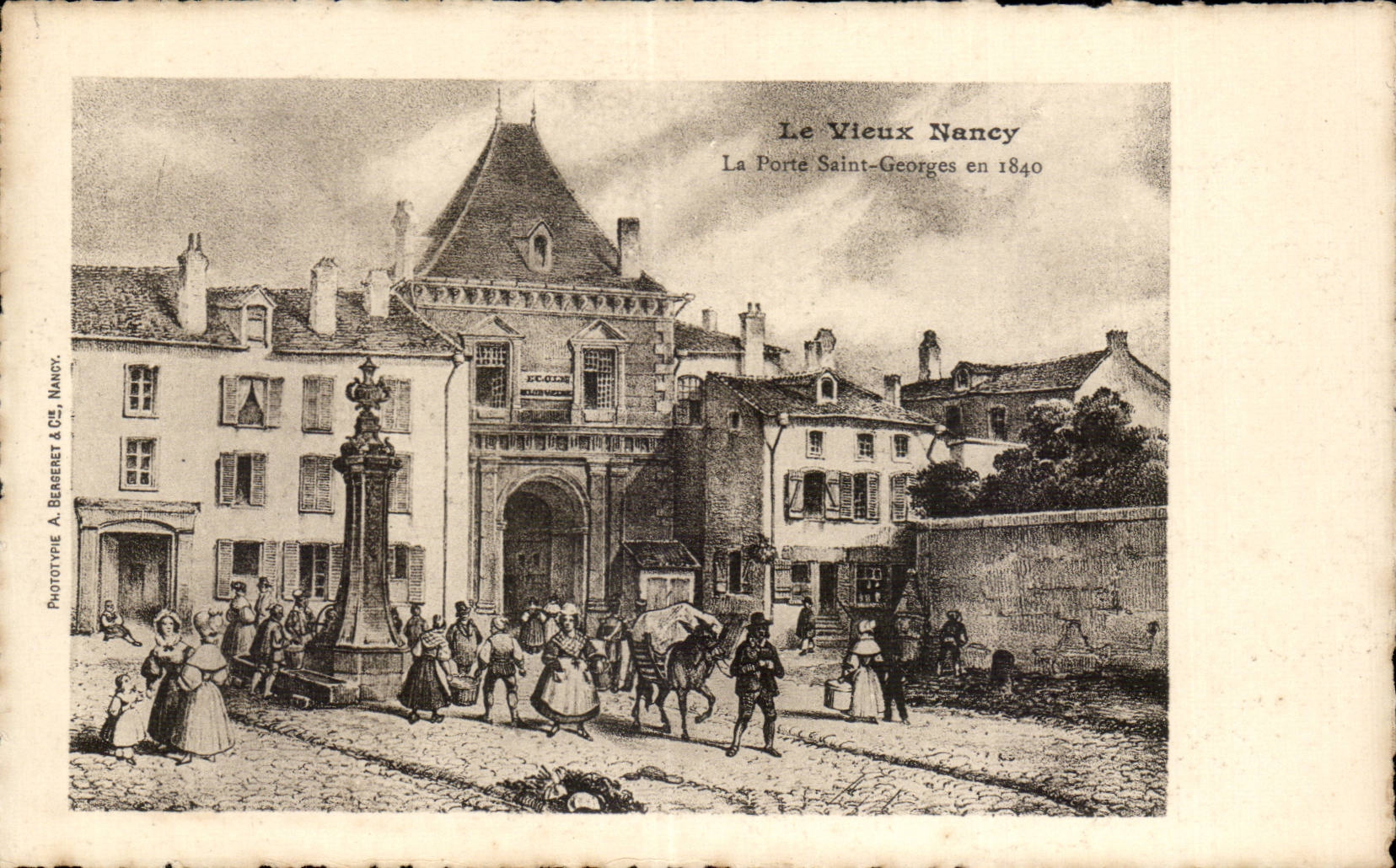 CPA Le vieux Nancy La porte Saint Georges en 1840
