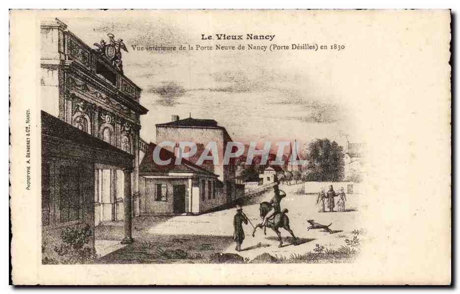 CPA Le vieux Nancy Vue interieure de la porte Neuve de Nancy Porte Desilles en 1830