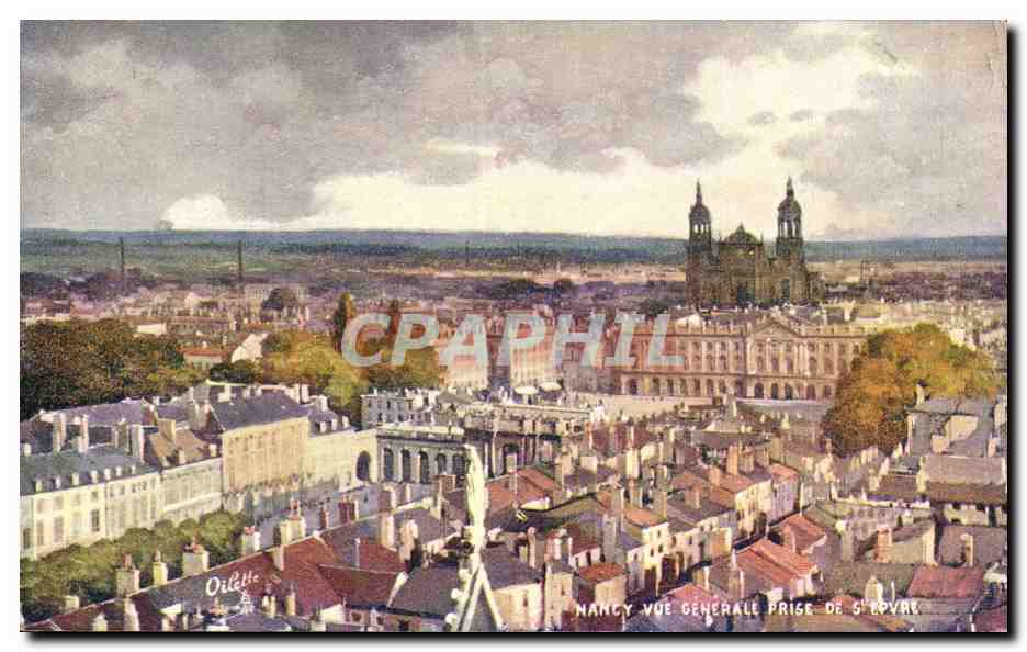 CPA Le vieux Nancy Vue generale prise de St Epvre