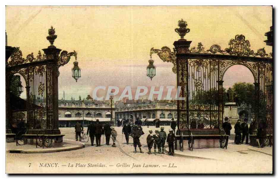 CPA Le vieux Nancy Place Stanislas Grilles Jean Lamour
