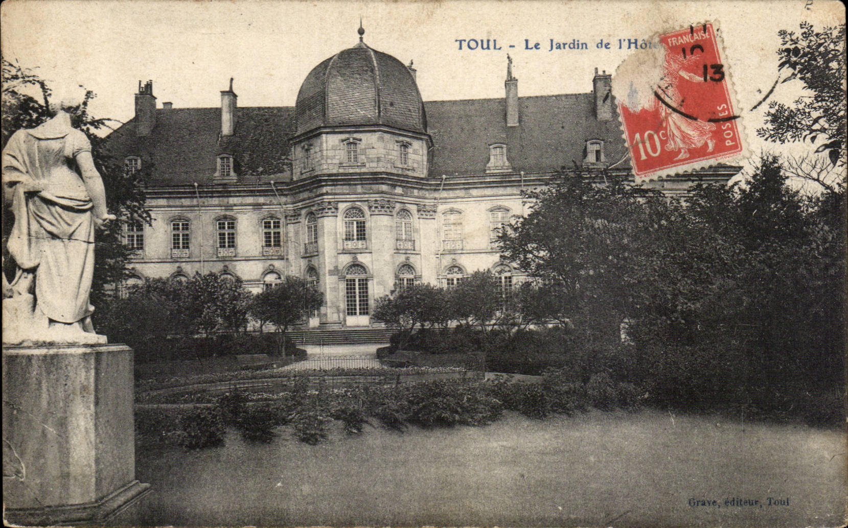 Toul CPA Le jardin de l'hotel