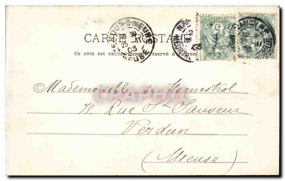 CPA Environs de Pont a Mousson L'eglise de Mousson — Verso