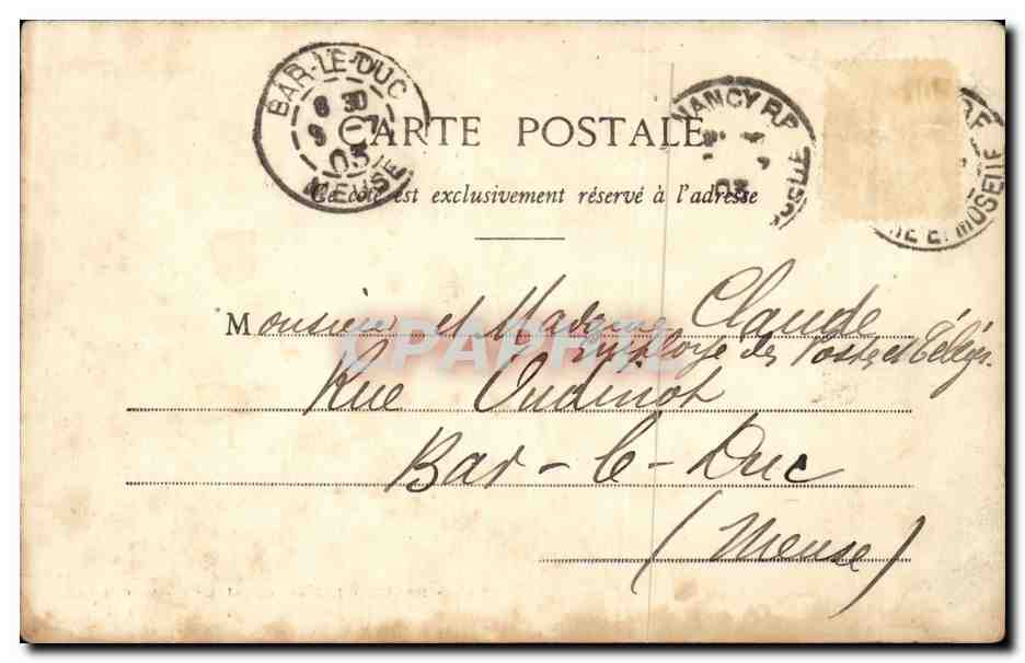 CPA Nancy Hospice St Julien La chapelle — Rückseite