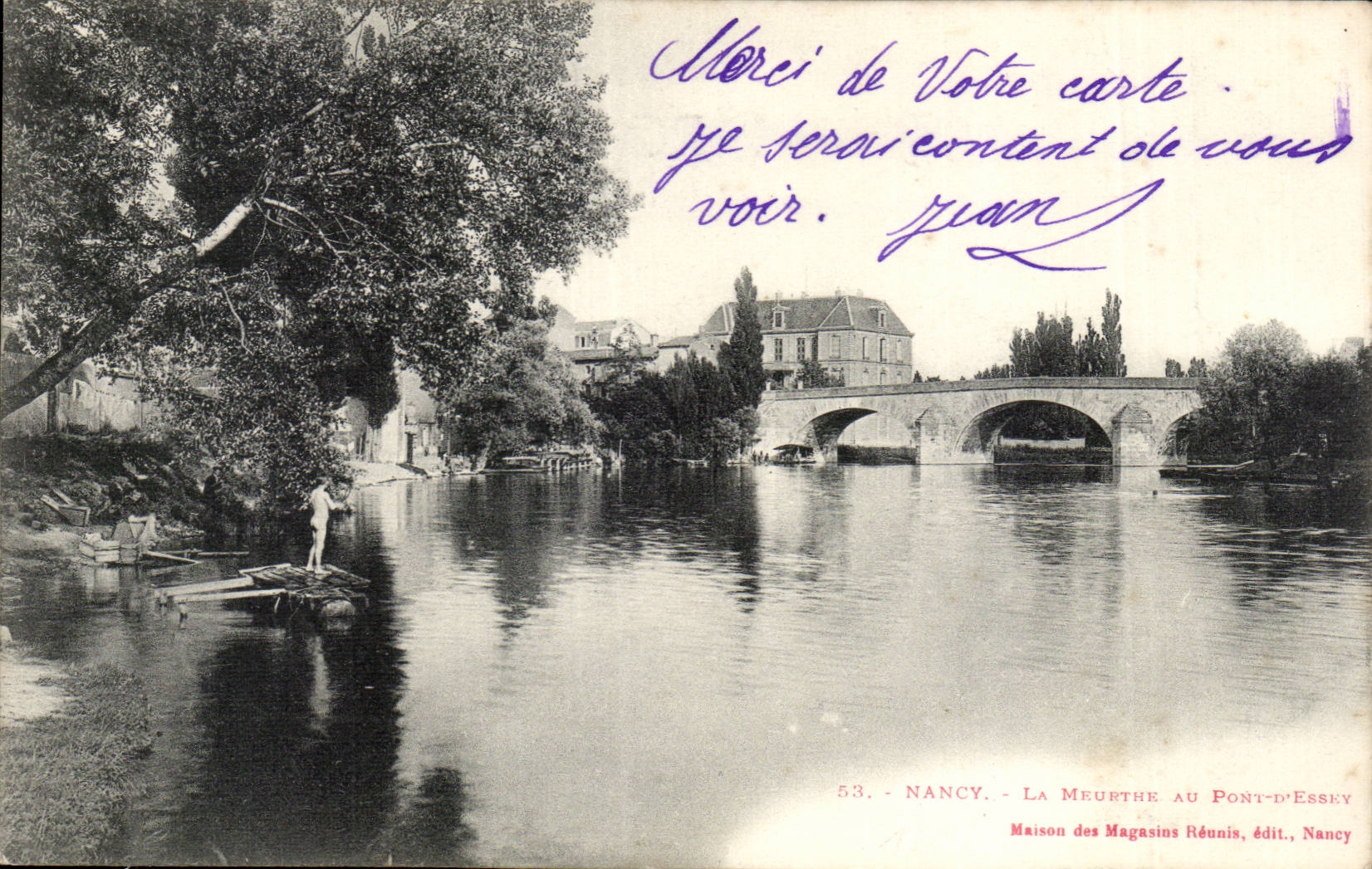 Nancy - Die Meurthe am Pont-d'Essey — Maison des Magasins Réunis, Verlag, Nancy, Nr. 53