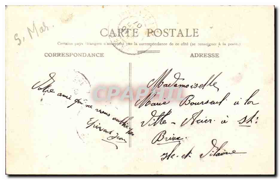 CPA Le Havre Hotel de ville — Rückseite