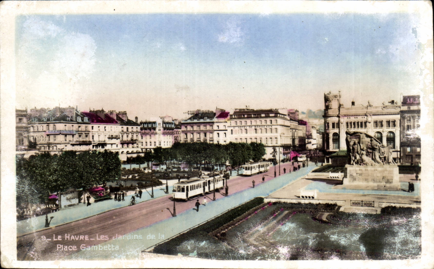 CPA Le Havre Les jardins de la place Gambetta