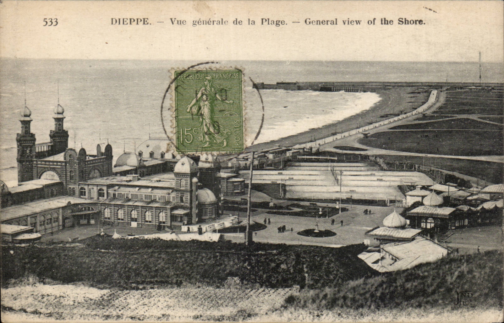 CPA Dieppe Vue generale de la plage 