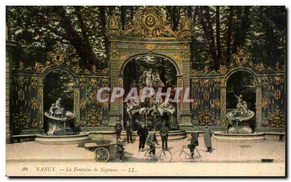 CPA Nancy la fontaine de Neptune