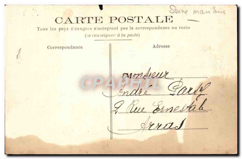 Dieppe — Terrasse du Casino — Éditeur G. Fouchaux, n° 454 — Verso
