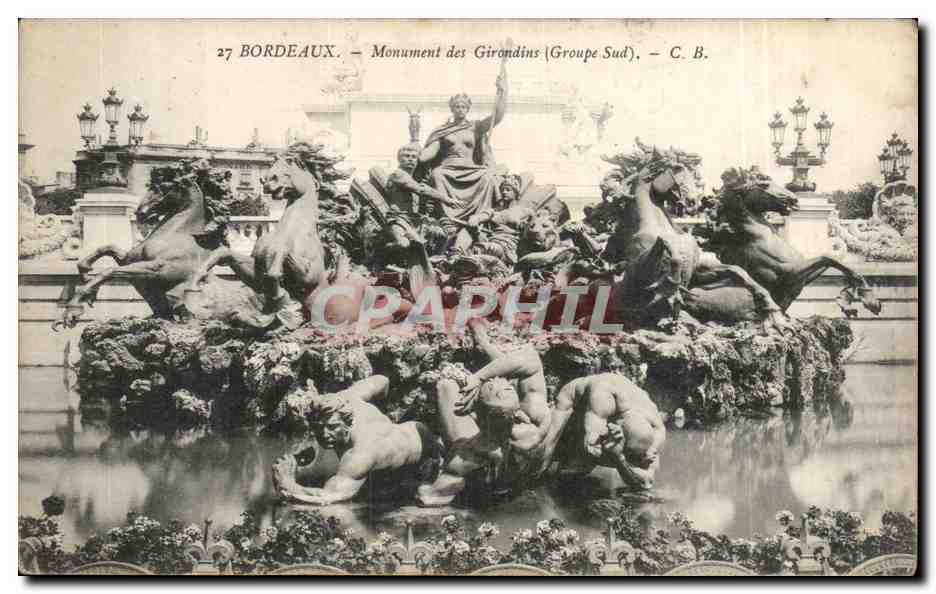 CPA Bordeaux Monument des Girondins