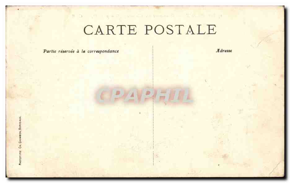 CPA Bordeaux Monument des Girondins — Verso