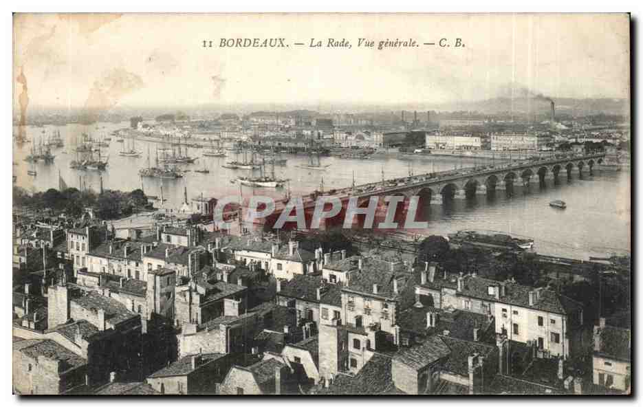 CPA Bordeaux La rade Vue generale