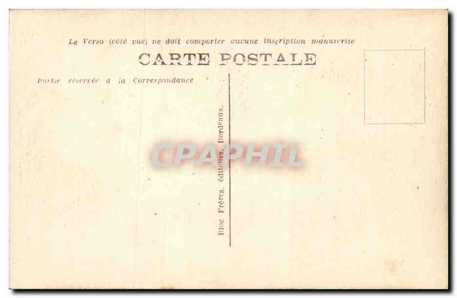 CPA Arcachon Dans les pins Coulee de la resine — Rückseite