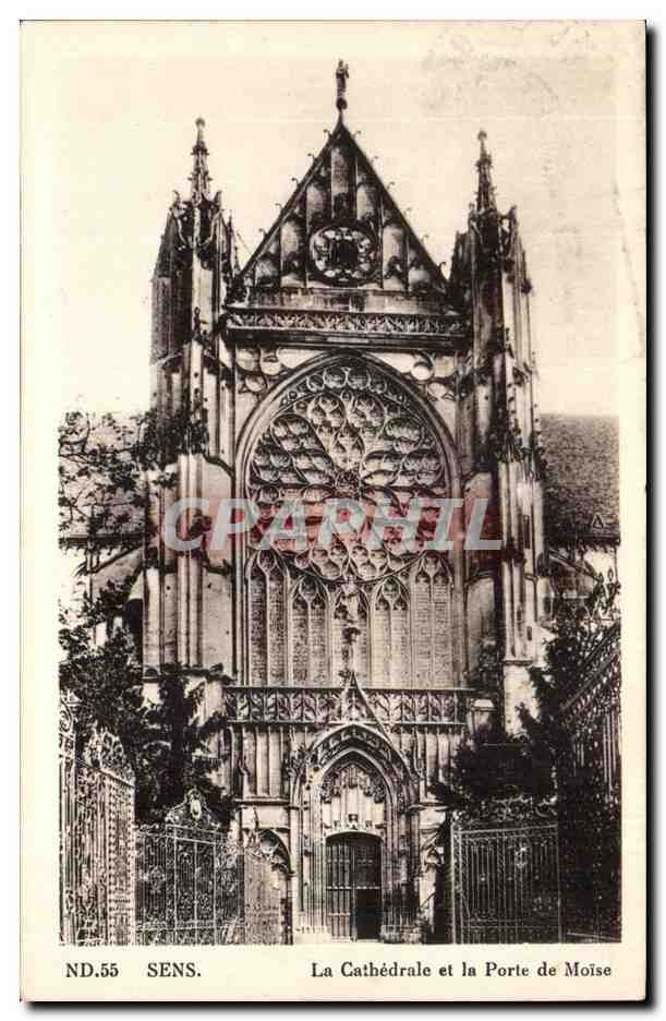 Sens — La Cathédrale et la Porte de Moïse — ND.55, Édition Laineu