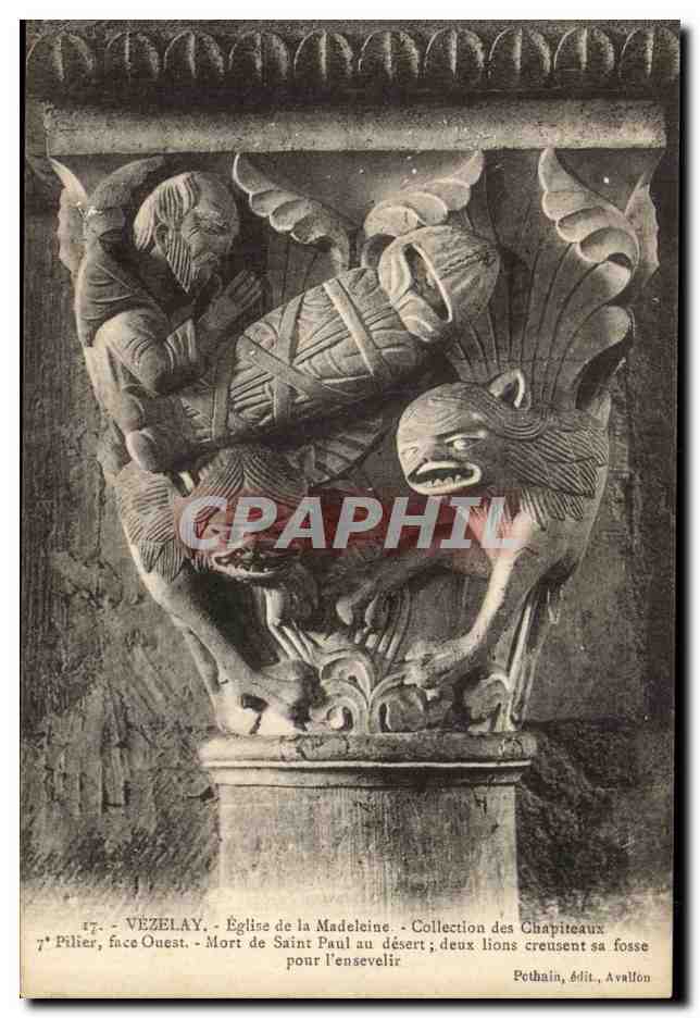 Vézelay - Église de la Madeleine - Collection des Chapiteaux - 7e Pilier, face Ouest