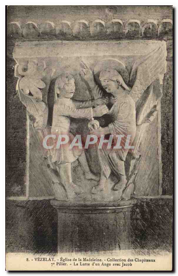 Vézelay - Église de la Madeleine - La Lutte d'un Ange avec Jacob - Collection des Chapiteaux