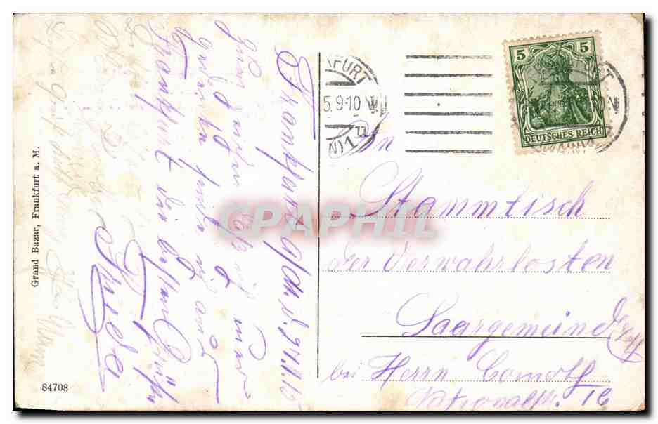 Frankfurt a. M. — Eschenheimer Turm — Grand Bazar, Frankfurt a. M. — Reverso