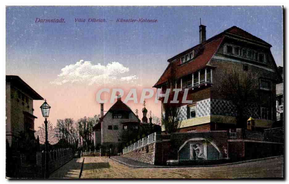 CPA Darmstadt Villa Ollbrich Kunstler Kolonie
