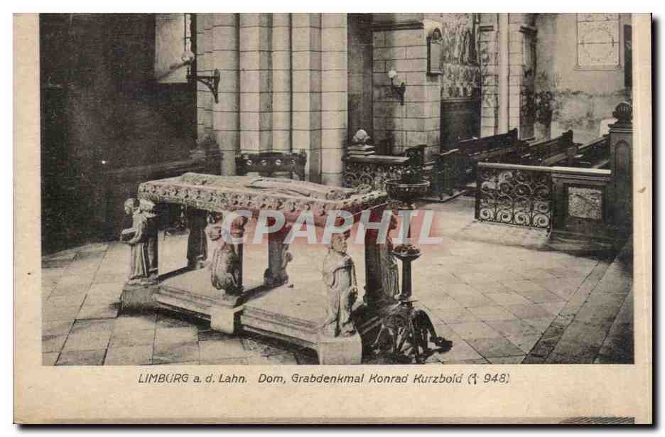 CPA Limburg a d Lahn Dom Grabdenkmal Konrad Kurzbold