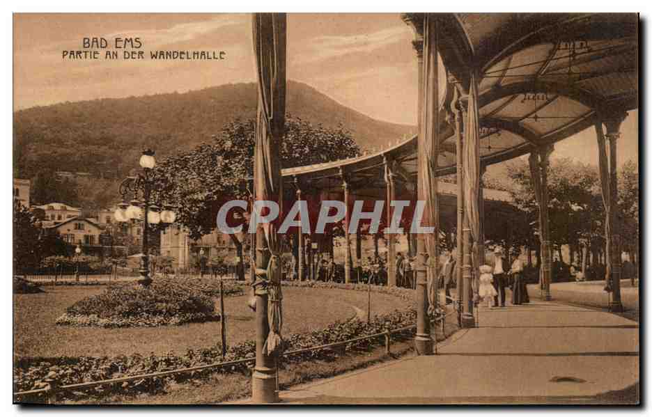 CPA Bad Ems Partie an der Wanderlhalle