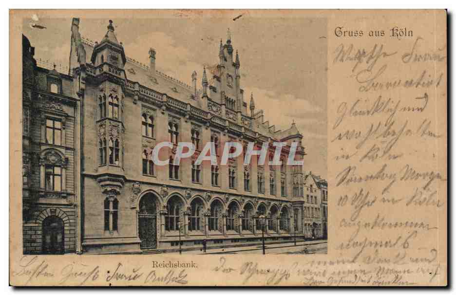 CPA Gruss aus Koln Reichsbank