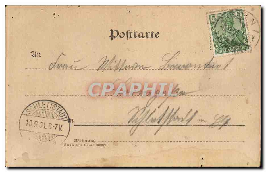 CPA Gruss aus Koln Reichsbank — Rückseite