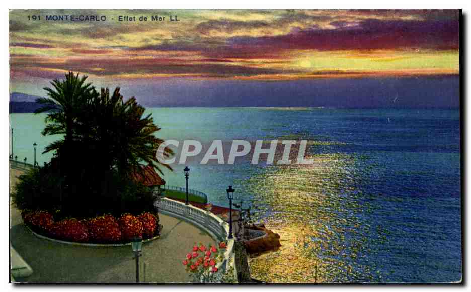 CPA Monaco Monte Carlo Effet de mer